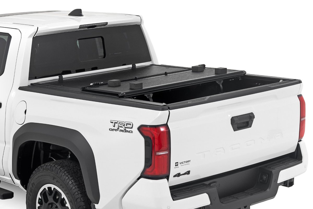 Toyota Tacoma Bed Cover - Rough Country - Hard Low-Profile Tri-Fold (6' Bed) - '24-'26
